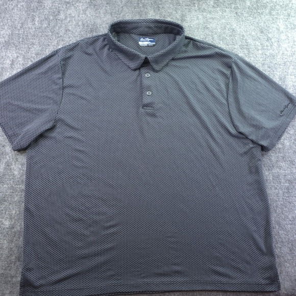 Ben Hogan Other - Ben Hogan Polo 3XL Blue / Black Geometric Short Sleeve Golf Performance Stretch